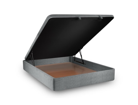 SOMMEIL DE PLOMB - Sommier 140 x 200 Sommier coffre tissu gris anthracite 140x200 h39cm