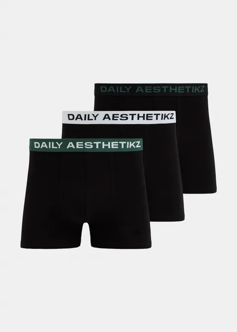 Boxer 3-pack zwart (ZWART)