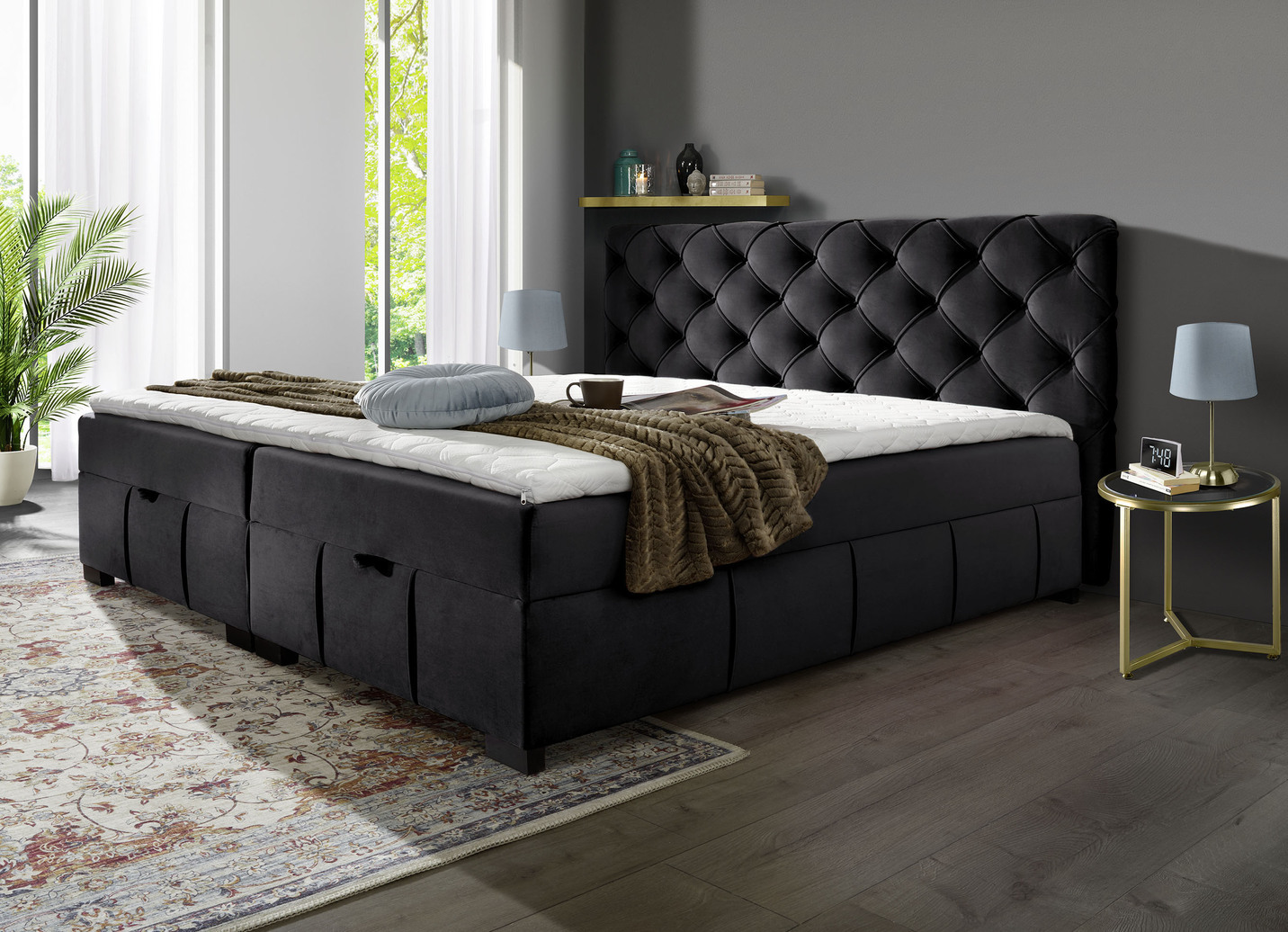 Boxspringbett mit Kaltschaumtopper