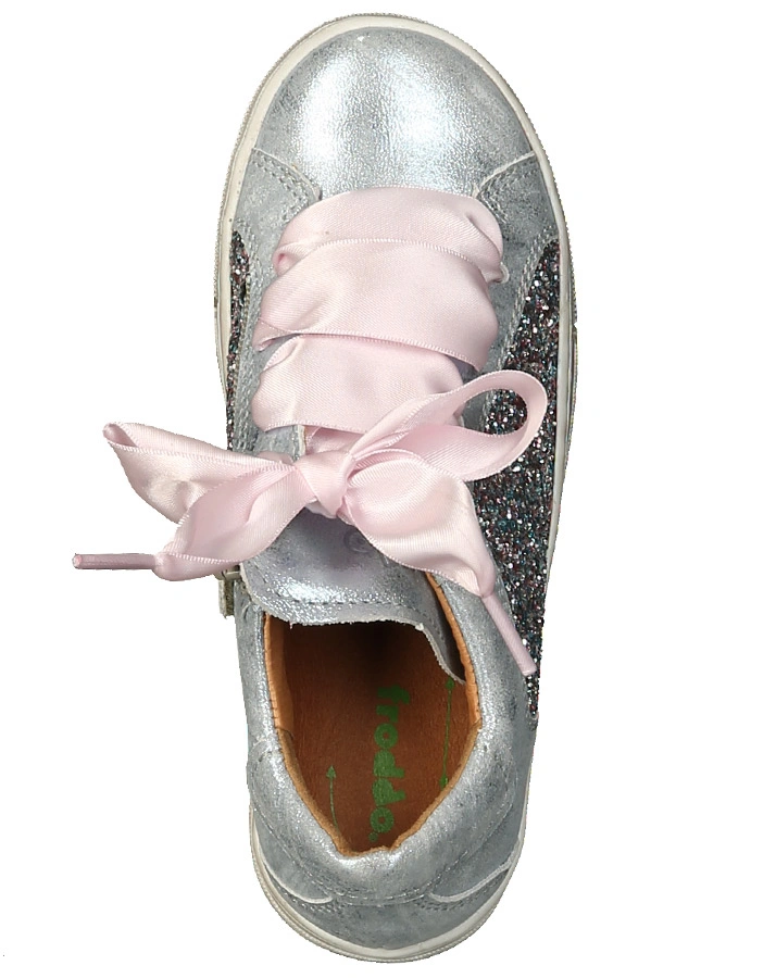 Schnür-Halbschuhe STAR GIRL mit Glitzer in ice