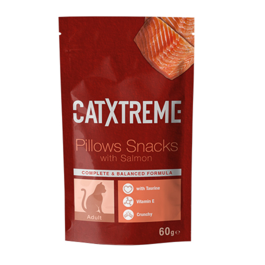 Petiscos de salmão Catxtreme para gatos