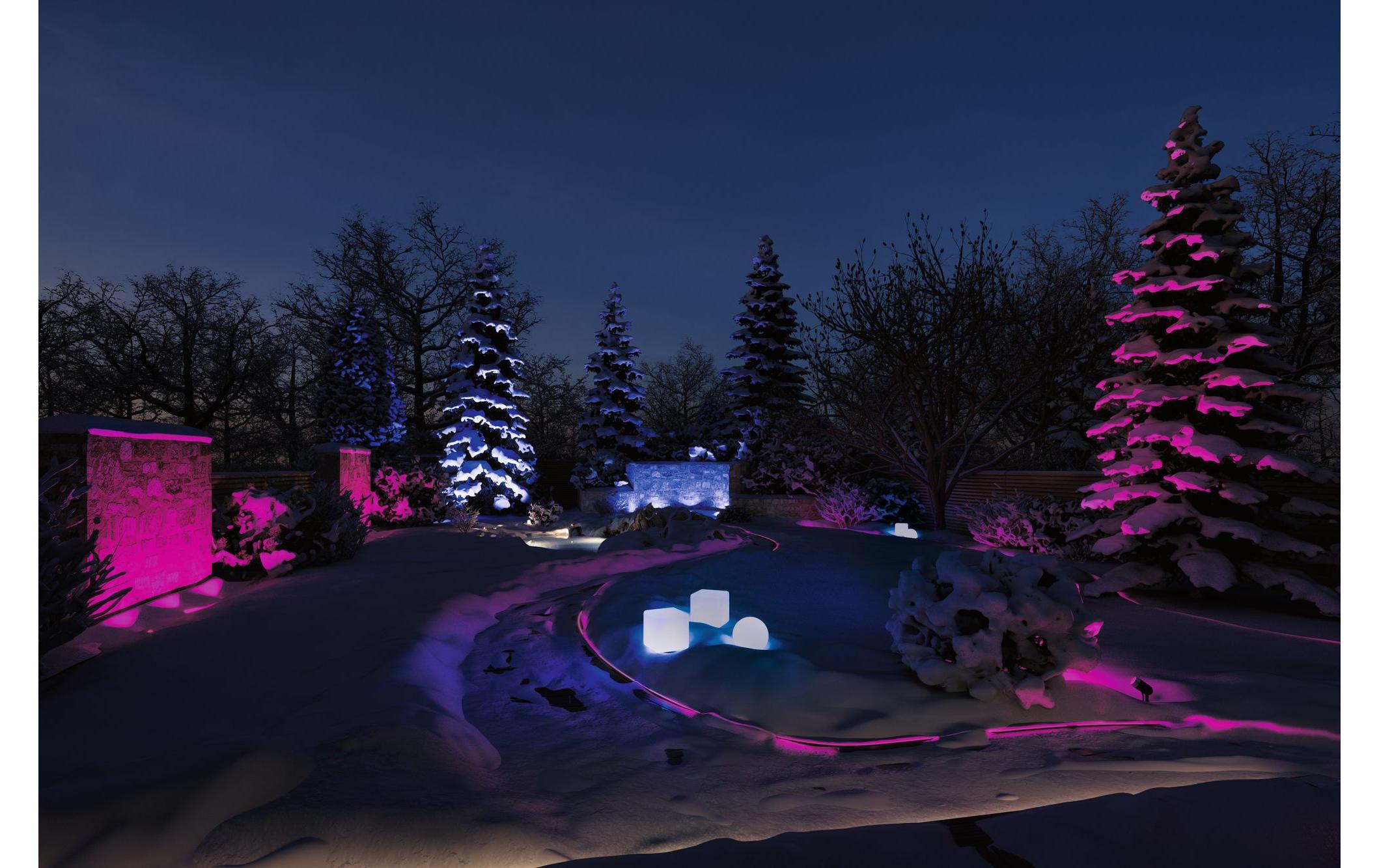 Gartenleuchte Plug & Shine GLOBE RGBW, ZigBeeSteuerbares Lichtobjekt mit Farbwechsel