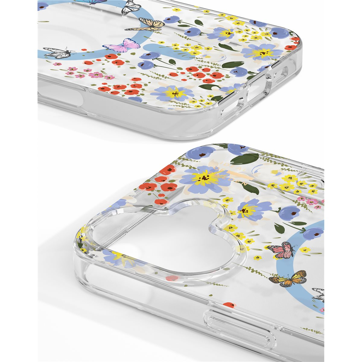 iPhone 16 MagSafe Hardcase Hülle Clear Case Recycled (IDCLCMS-I2467P-532) - Artistic Garden