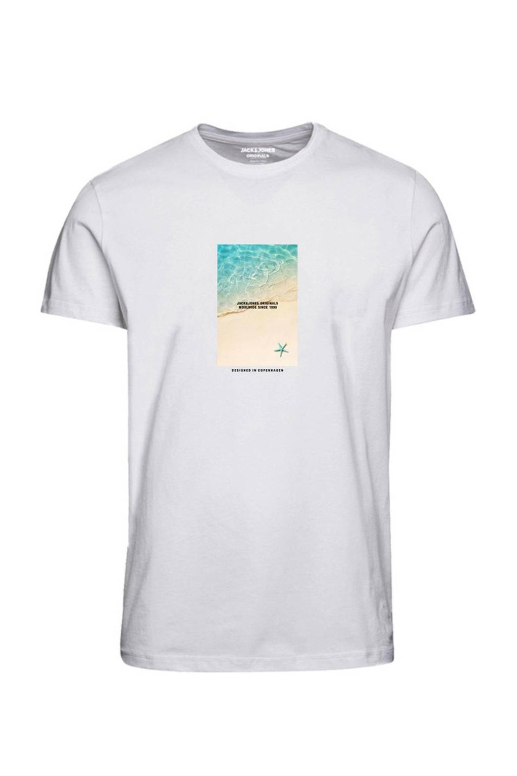 JACK & JONES T-shirt JORMARBELLA met printopdruk wit