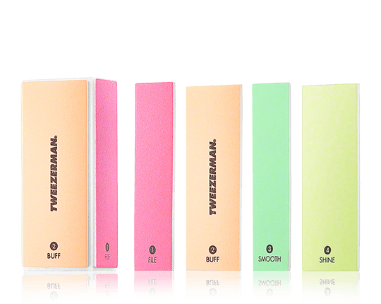 Tweezerman Manicure 4-in-1 File, Buff, Smooth & Shine Block Neon Hot 1-Stück