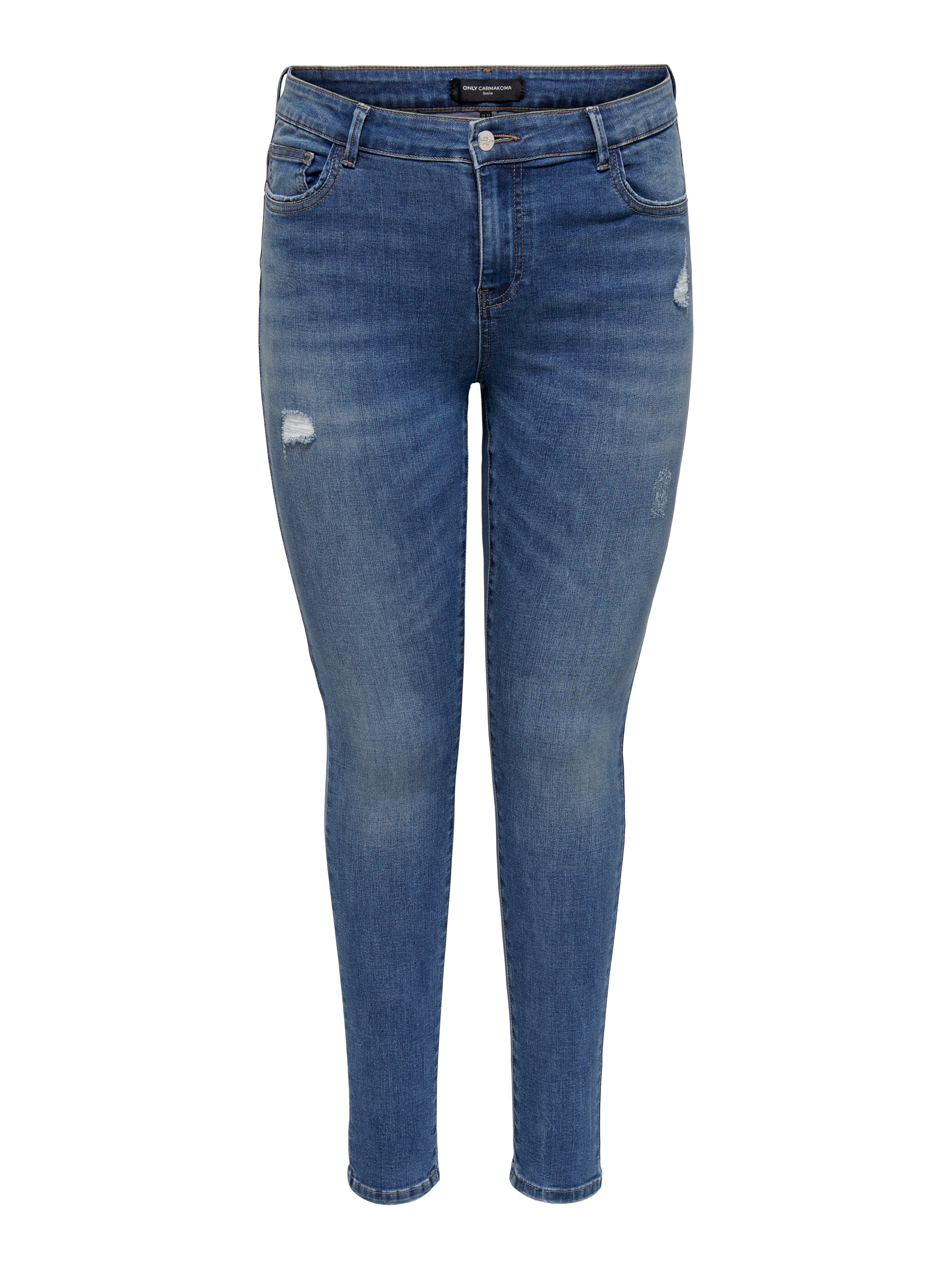 CARSALLY Mittlere Taille Skinny Fit Jeans Medium Blue Denim