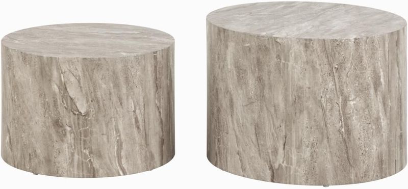 Giga Living - Salontafel Lima - Rond - Grijs - MDF