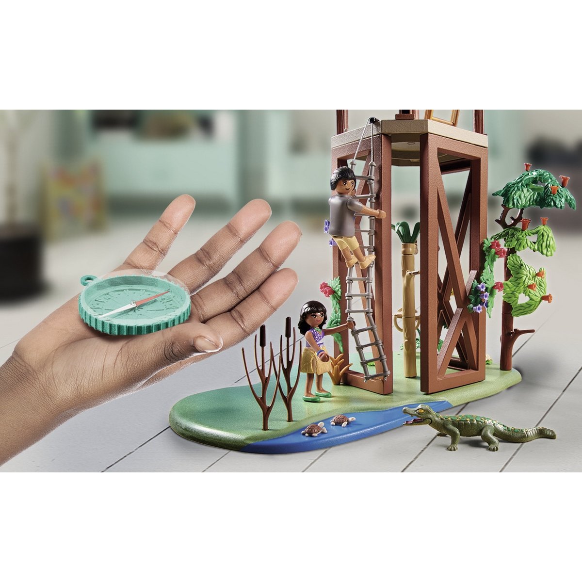Tour de recherche avec boussole Playmobil Wiltopia 71008