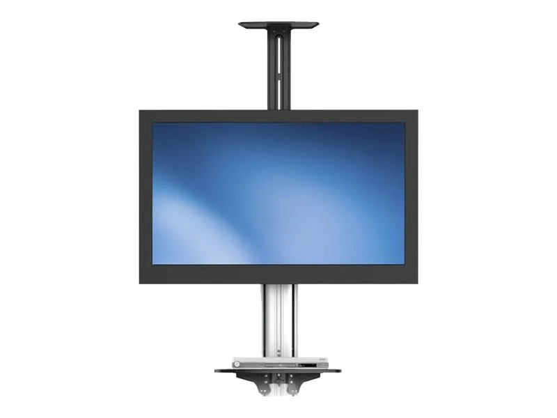 StarTech.com Heavy Duty Rolling Portable TV Cart Stand with Wheels - 32 to 75 inch - Adjustable Rotating Mobile Flat Panel Screen Mount (STNDMTV70) - Vogn med hjul - for fladt panel - plastik, aluminium, stål - sort, sølv - skærmstørrelse: 32