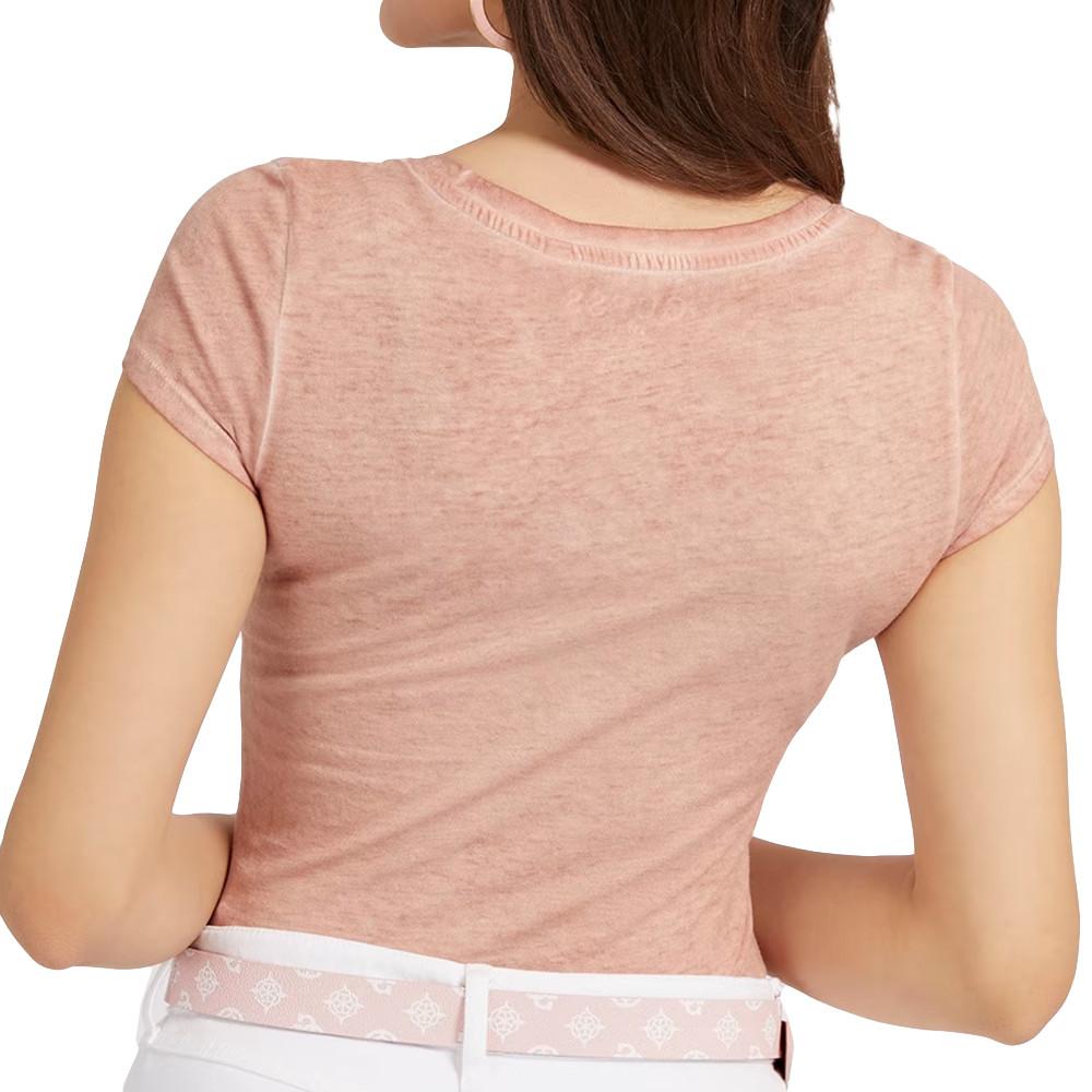 Guess T-shirt Rose Clair Femme Guess Script