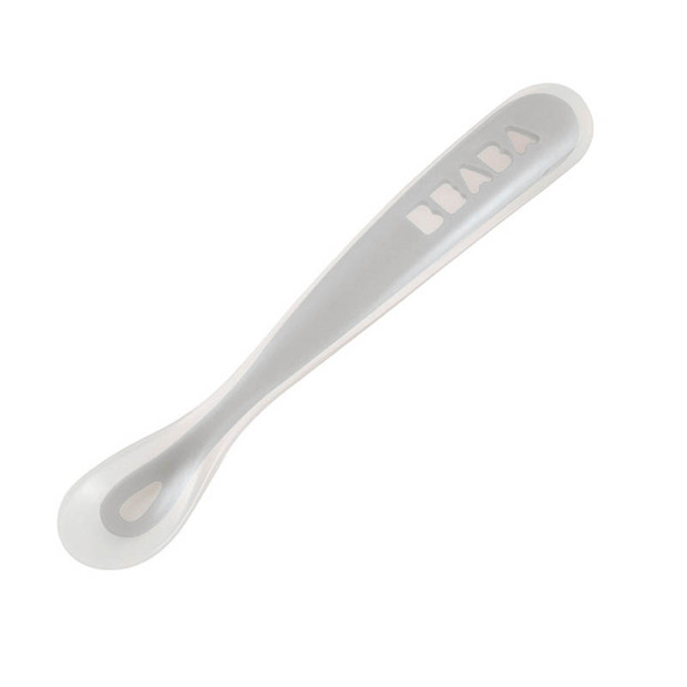 Cuillère silicone 1er âge Gris - BEABA