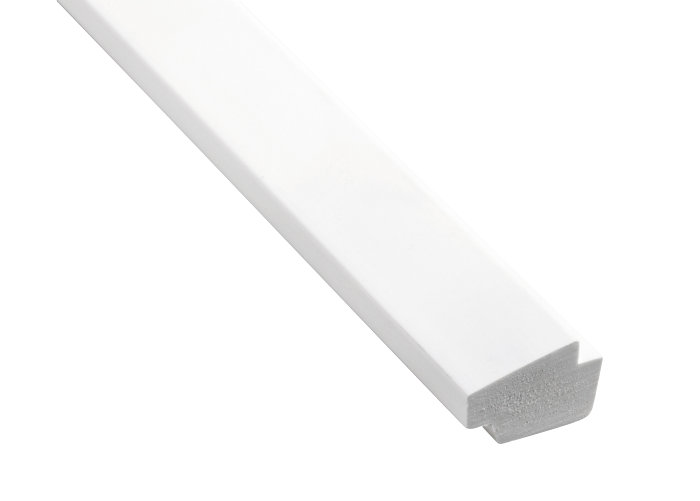 Skyggeliste plast hvid - 15 x 21 x 3000 mm
