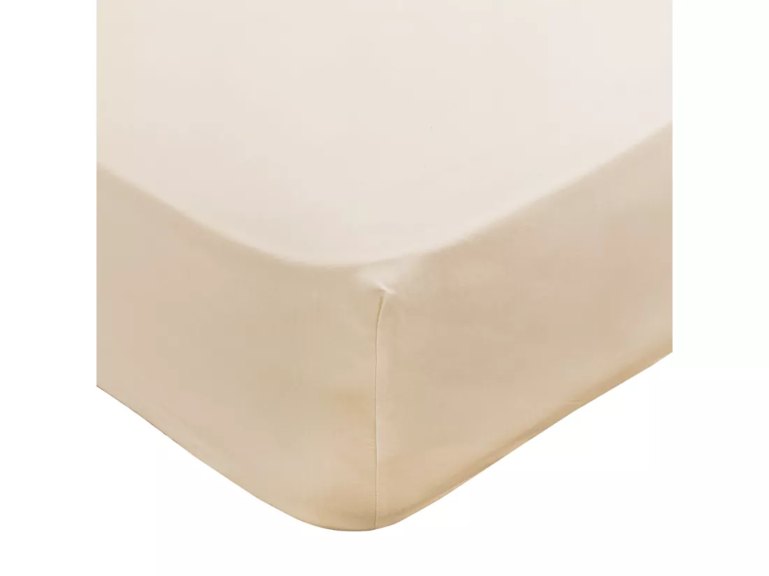 Lot de 2 draps-housses Ajustable Naturel