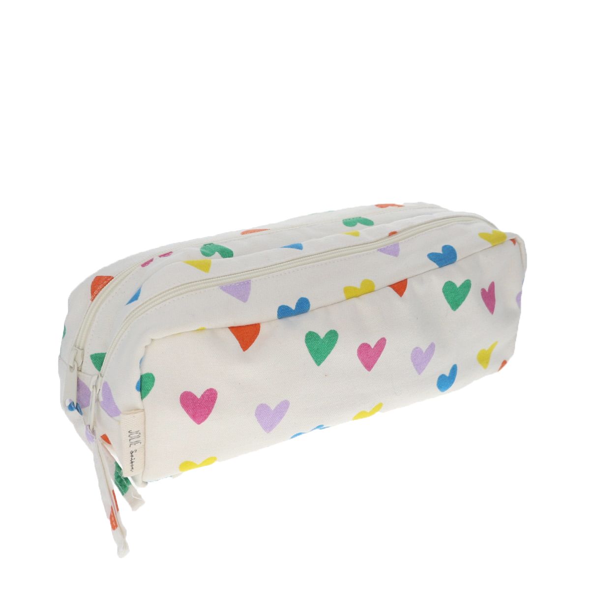 Trousse double zip multicœurs  Jolie saison