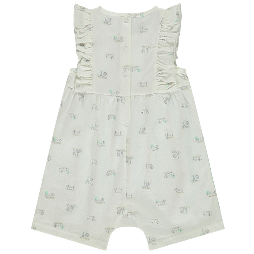 Combishort en maille pointel imprimé Marie  pour bébé fille