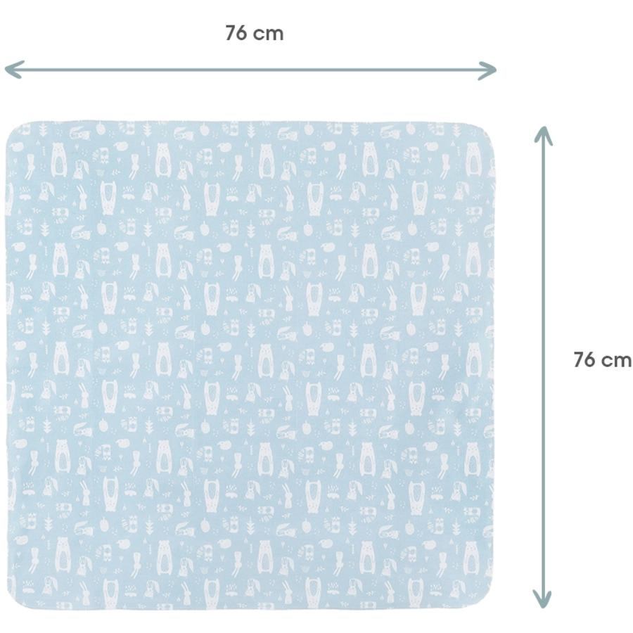 kindsgard Molton-Spucktücher handklad 4er-Pack blau