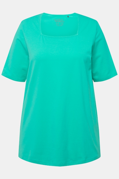 T-Shirt, A-Linie, Carree-Ausschnitt, Halbarm