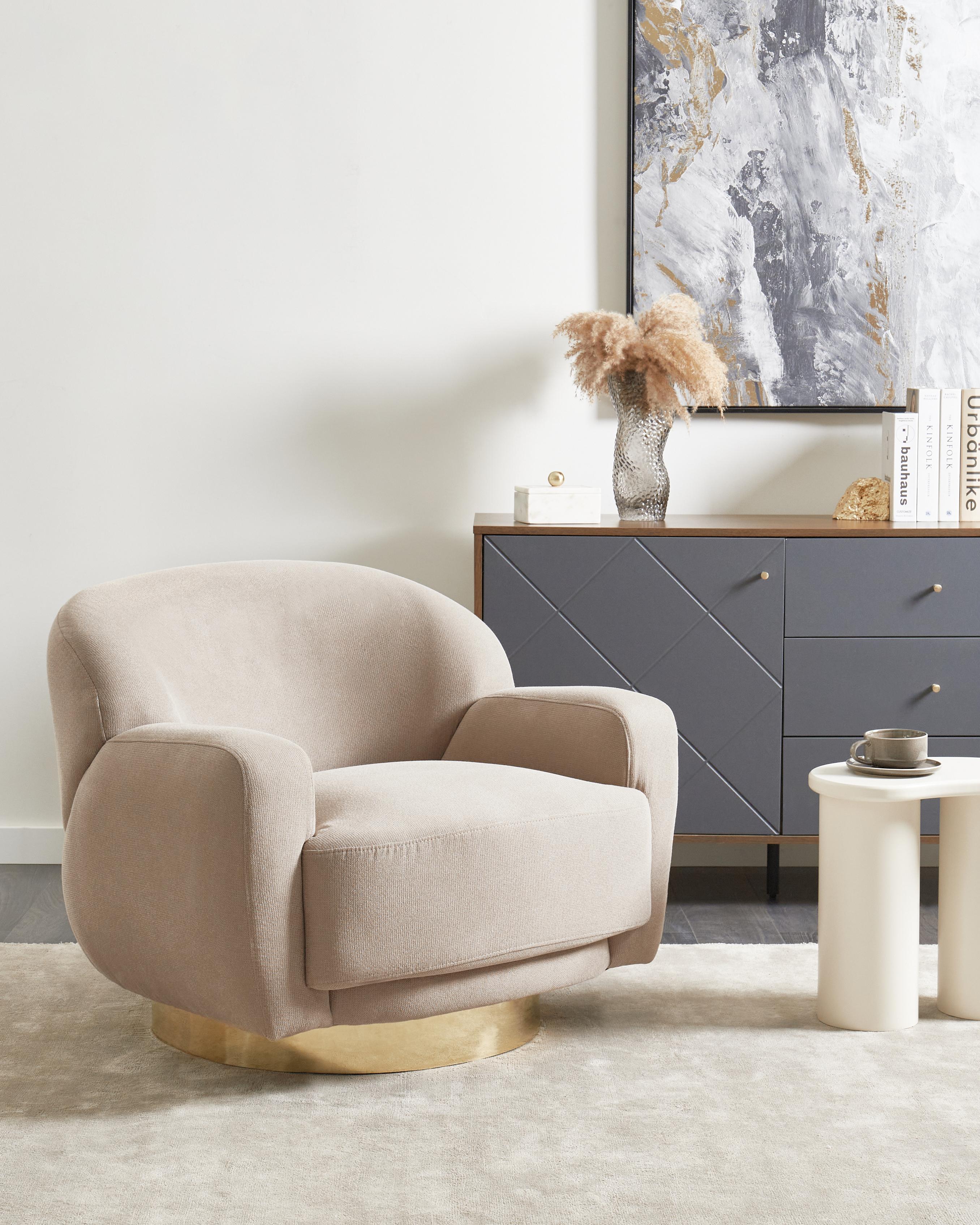Fauteuil LEJRE Stof Taupe