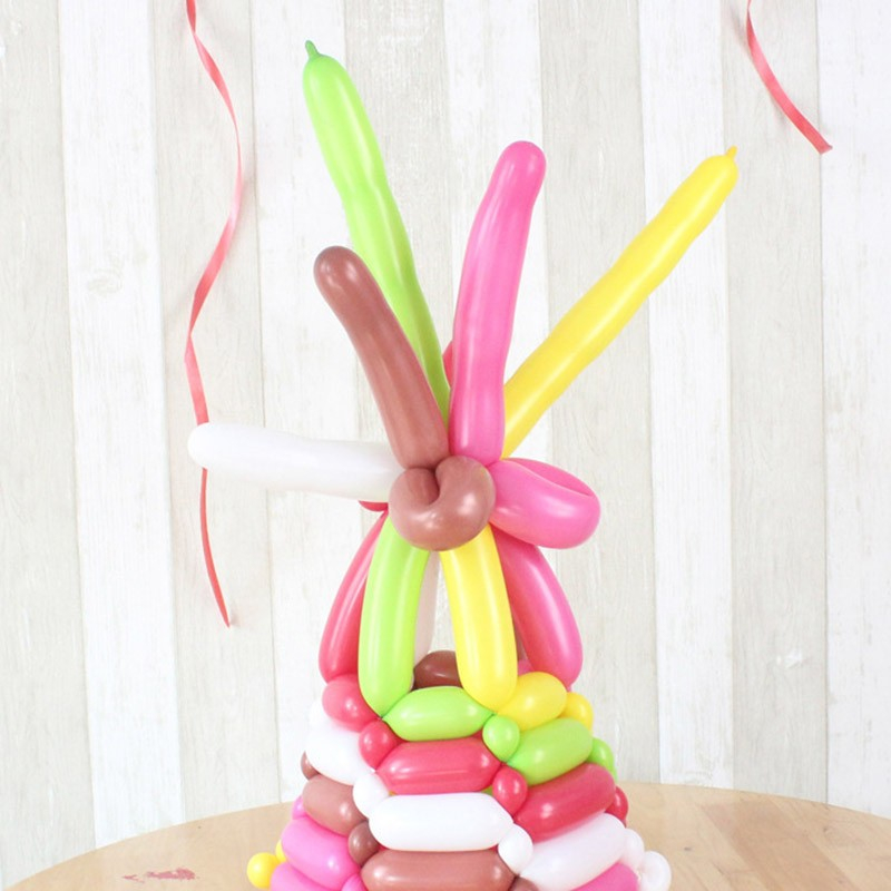 (100er Set) Modellier Ballons Party Luftballons - Div. Farben