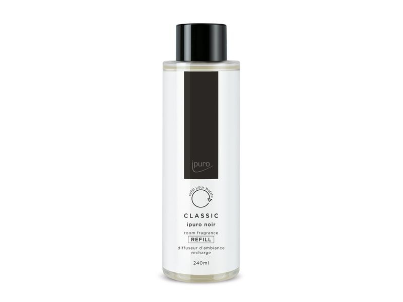 ipuro Refill Classic noir 240 ml Nachfüller für Duftstäbchen für angenehmen Raumduft