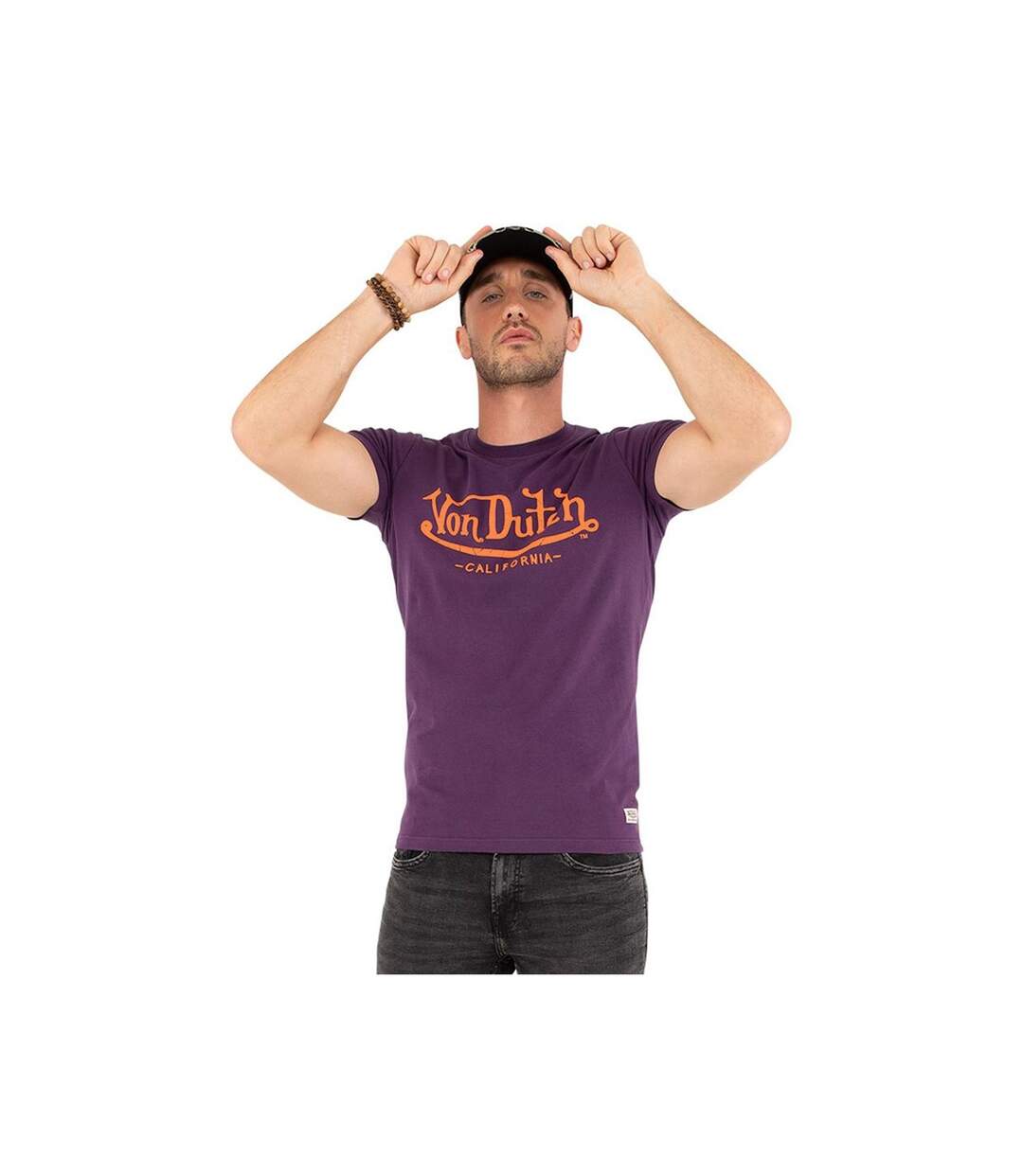 T-shirt col rond homme en coton Slim Fit Life