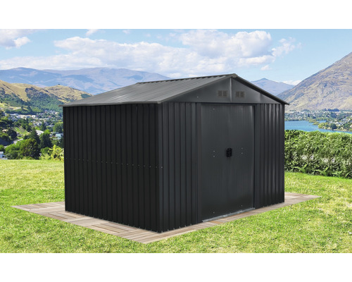 Tuinhuis met zadeldak III 301 x 303 cm antraciet