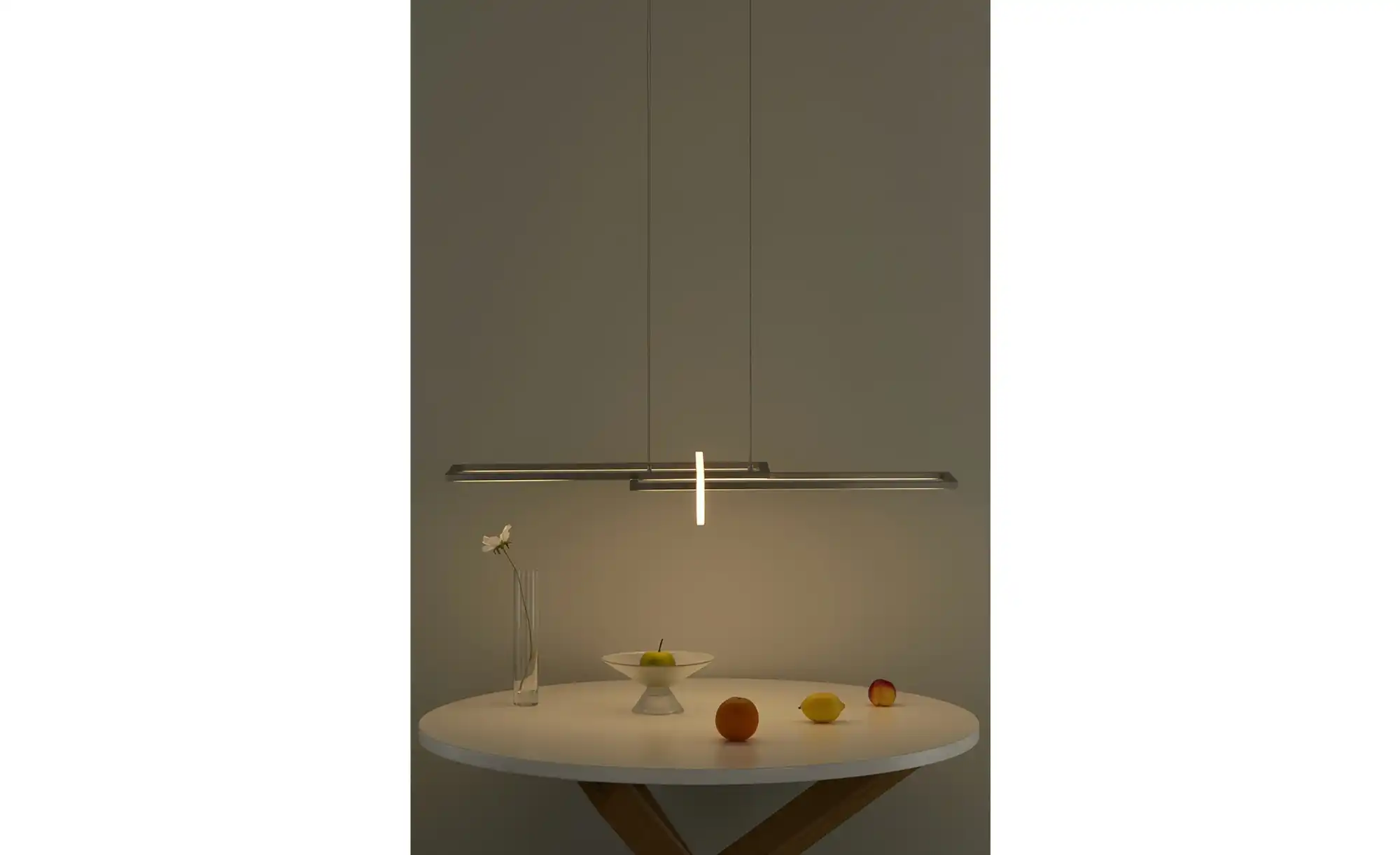 Trio LED-Pendelleuchte, Nickel matt, ´geometrisch`