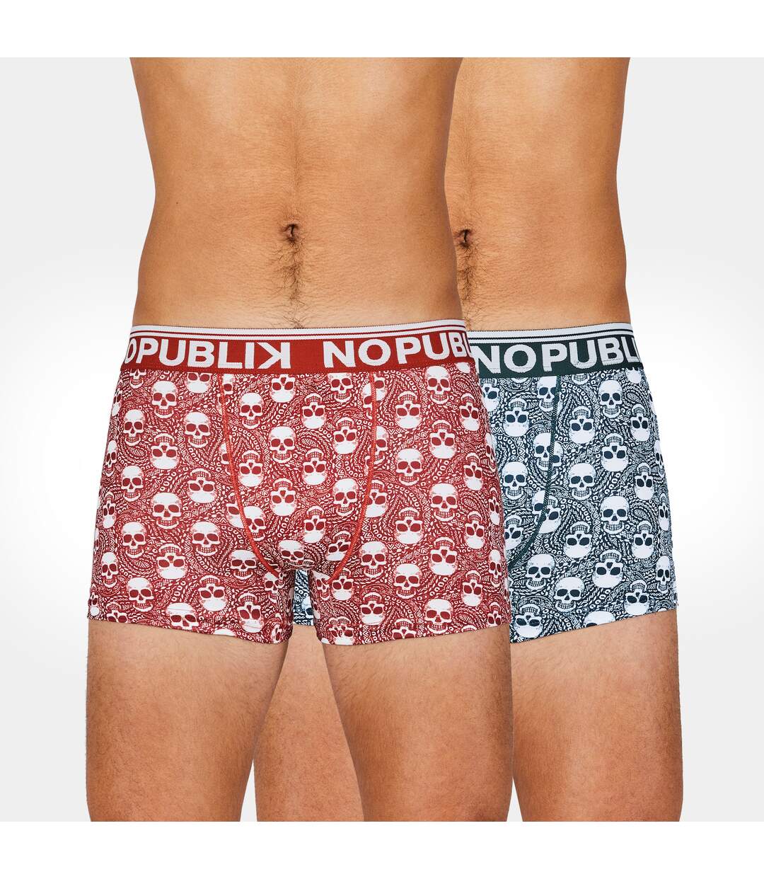 Lot de 2 boxers Skull Kashmir
