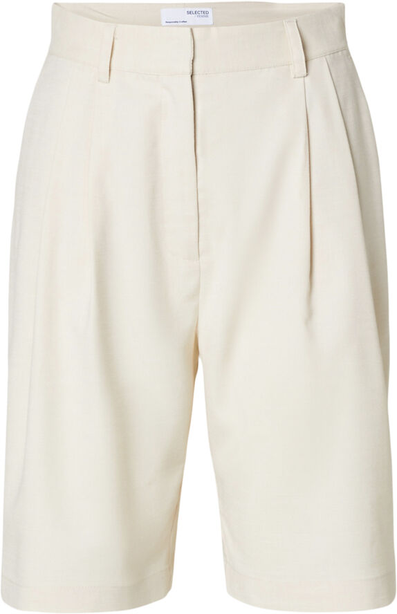 Selected Femme SLFSELFINA HW SHORTS Birch/melange