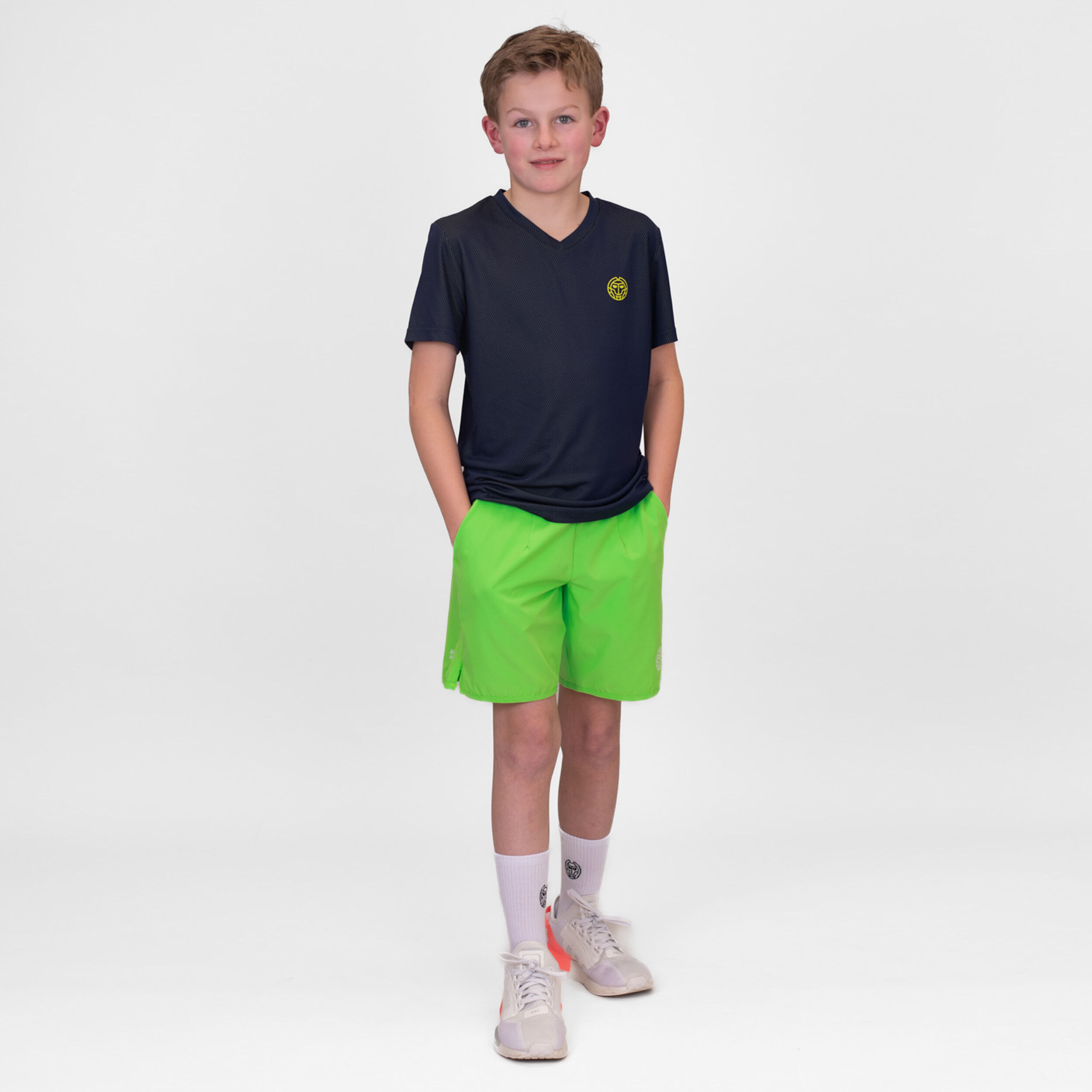BIDI BADU Crew Shorts Garçons - Vert Fluo