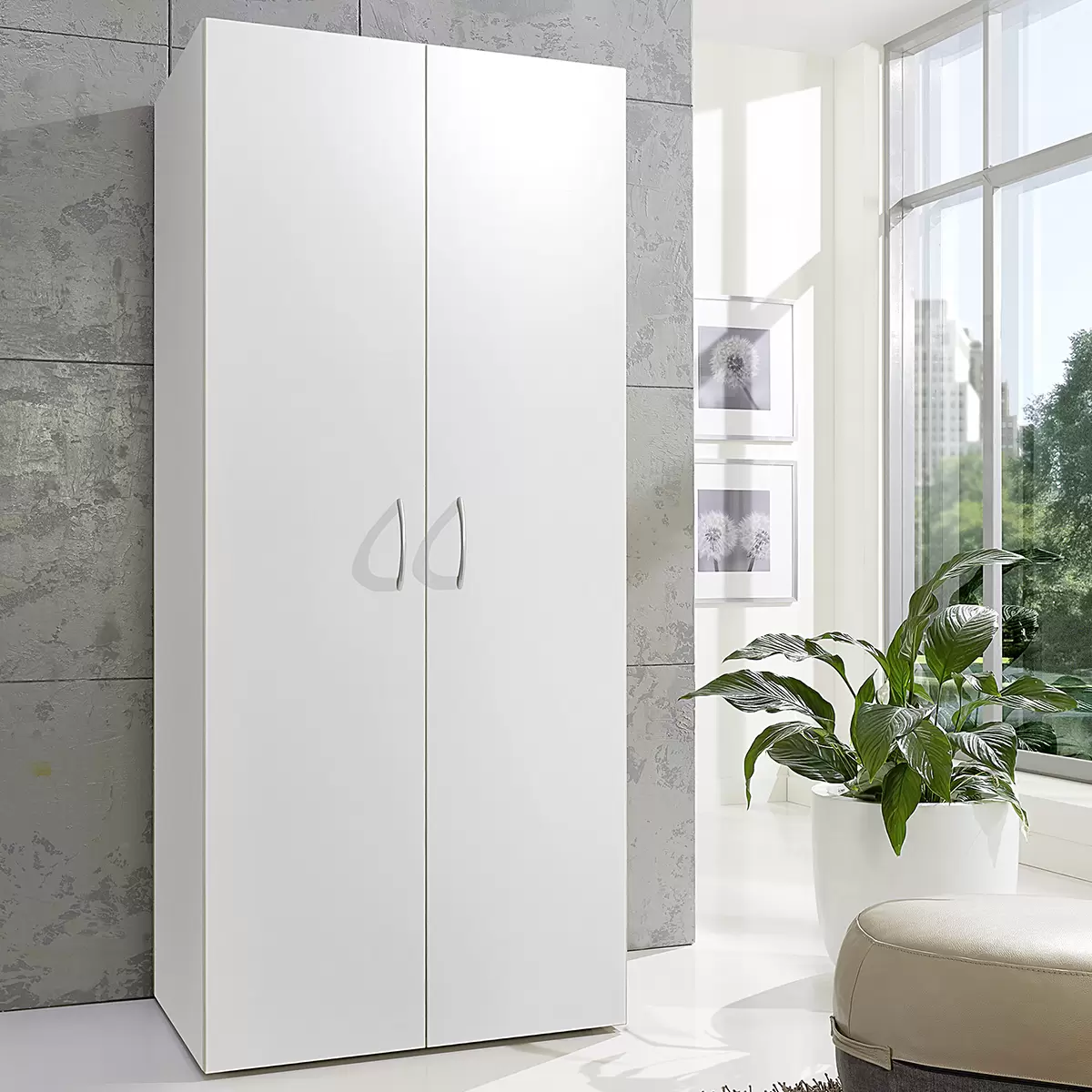 Mehrzweckschrank 2-trg MRK weiss