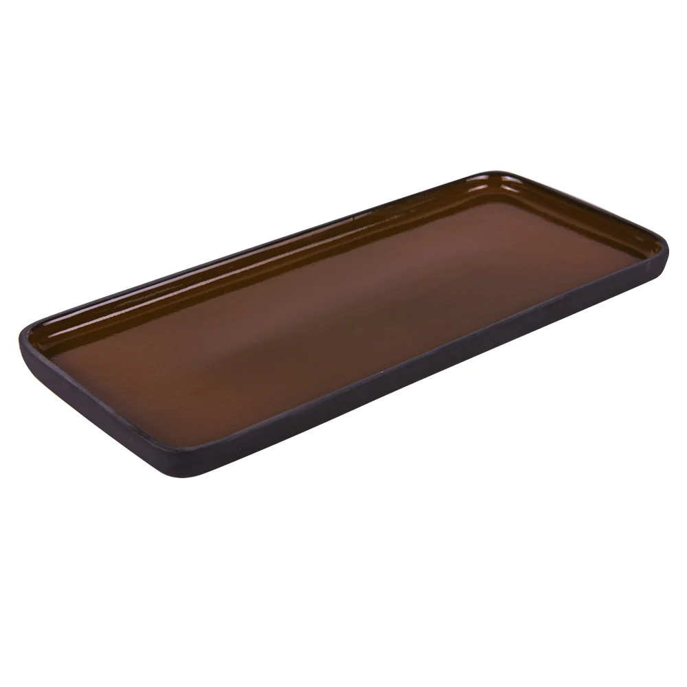 Plat rectangle Tikan 22x12 cm terra Table passion