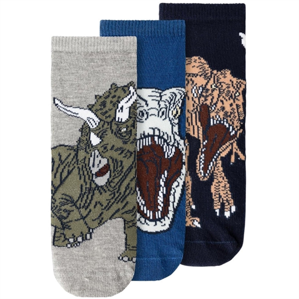 Køb Name it Dark Sapphire Maclin Jurassic Strømper 3-pak