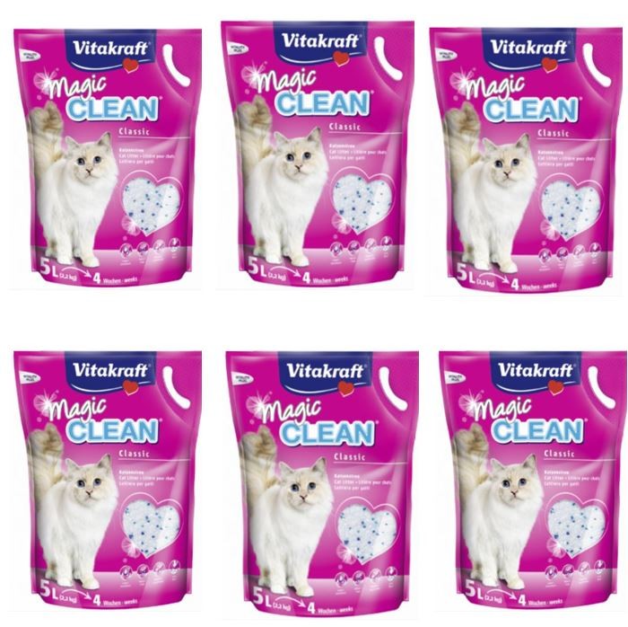 Vitakraft - 6 x Kattegrus Magic Clean 5L