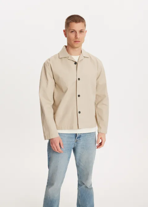 Twill overshirt zand (ZAND)
