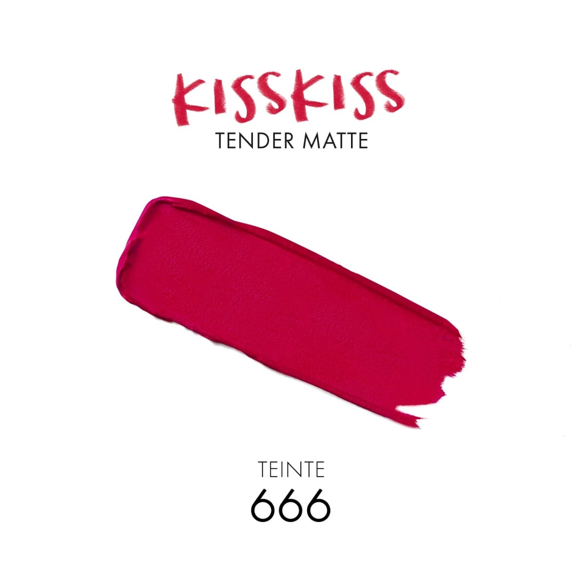 GUERLAIN KissKiss Tender Matte Rouge à Lèvres Mat Lumineux Fin et Fondant Confort 16H