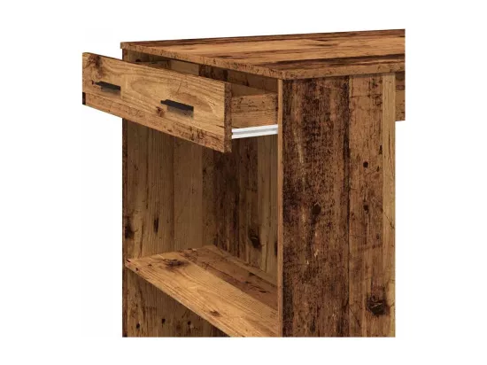 Table de bar vieux bois 102x70x103,5 cm bois d'ingénierie