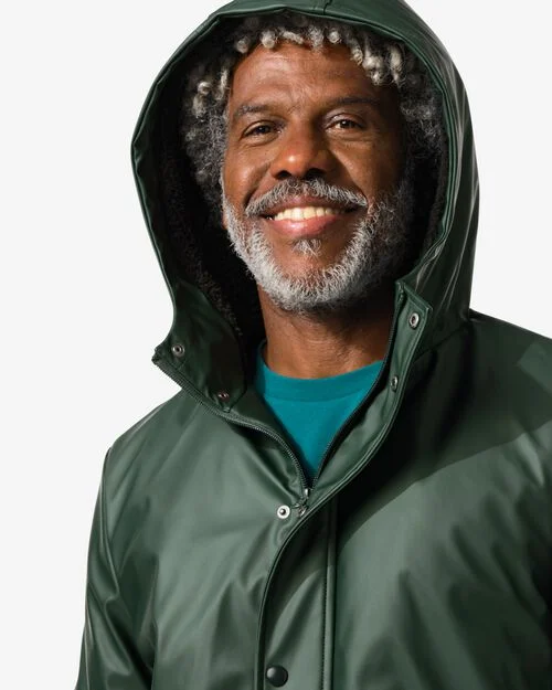 veste à capuche homme vert foncé