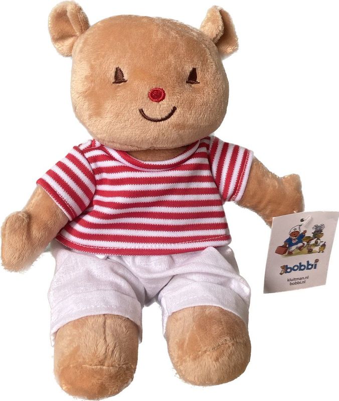 Bobbi - Knuffel - Rood Wit Gestreept - Pluche