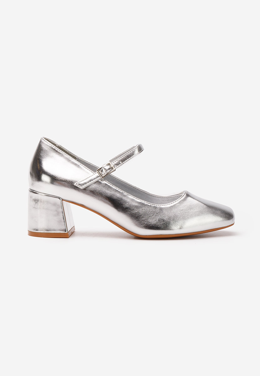 Chaussures à talon épais argent Erosa V3