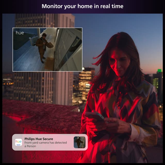 Philips Hue sikkerhedskamera (ledning/hvid)