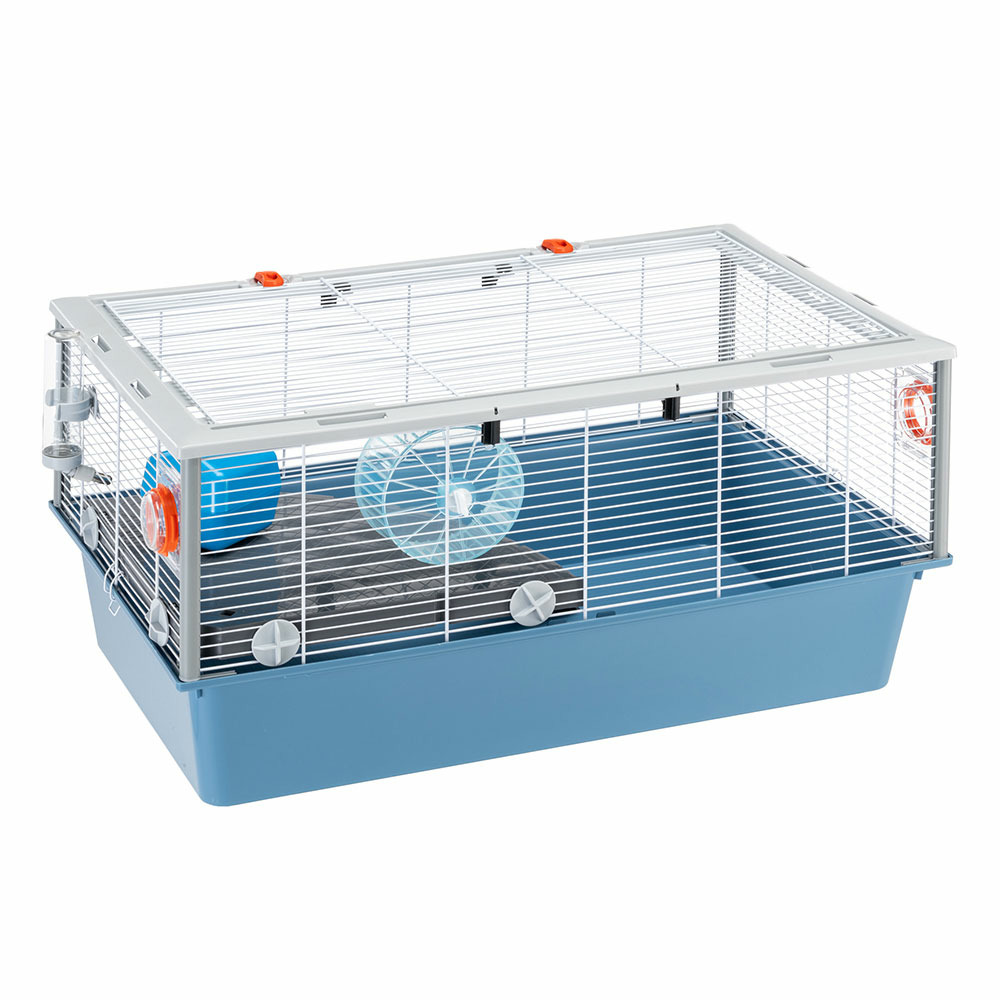 Ferplast cage pour rongeurs criceti 15 pour hamsters, en métal, accessoires inclus : mangeoire, abreuvoir, maison, roue, étagère,