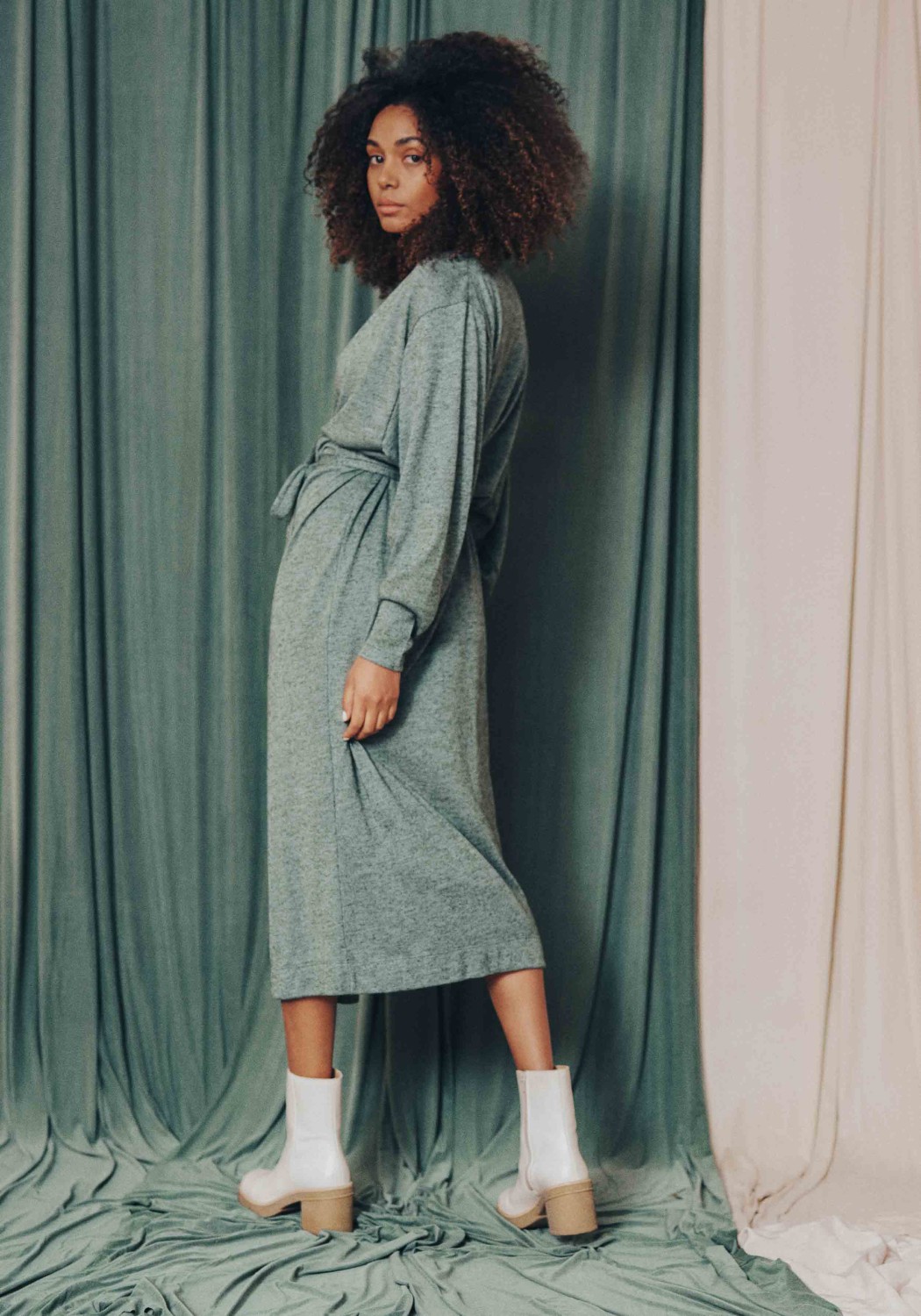 Cossac Wickel-Kleid Wrap Dress Sage Green
