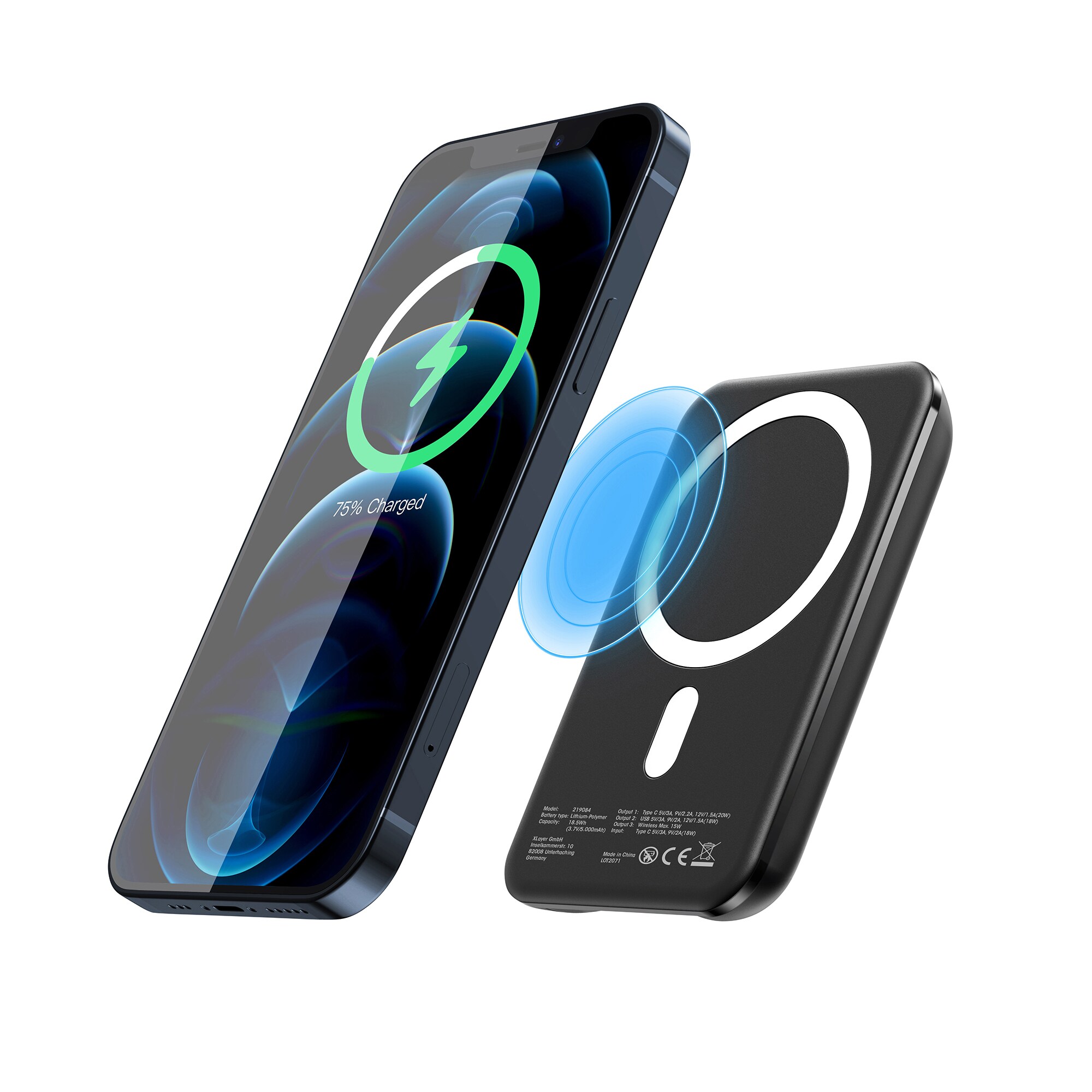 Xlayer WIRELESS Magfix Pro Wireless Powerbank I 5000mAh PD 20W I MagSafe I Magnetisch