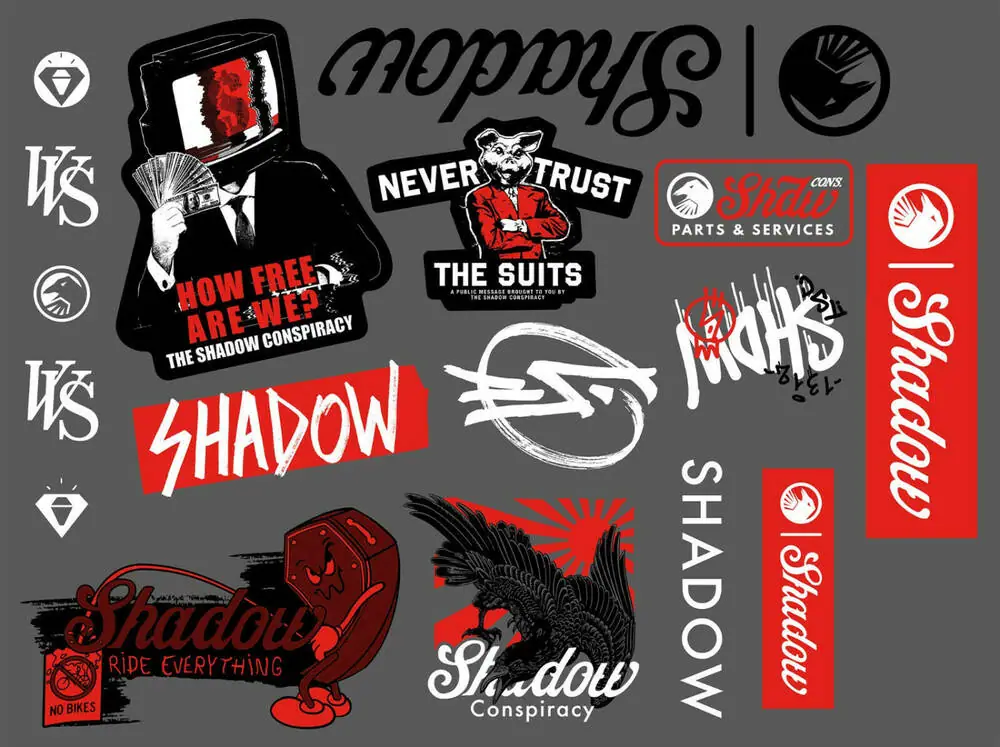 Shadow Klistermærkeark | SkatePro