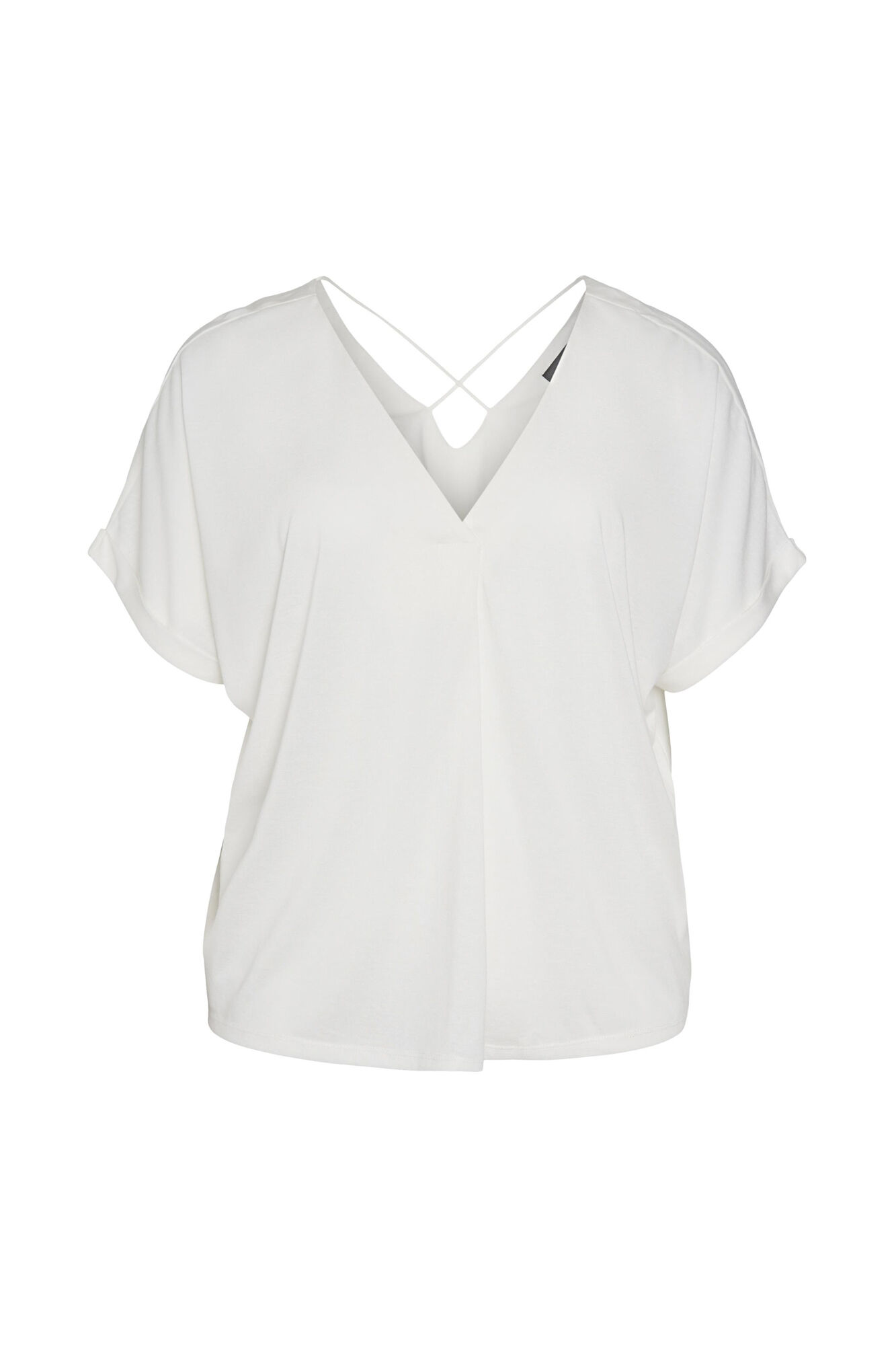 Blusa de manga curta plus size - branca