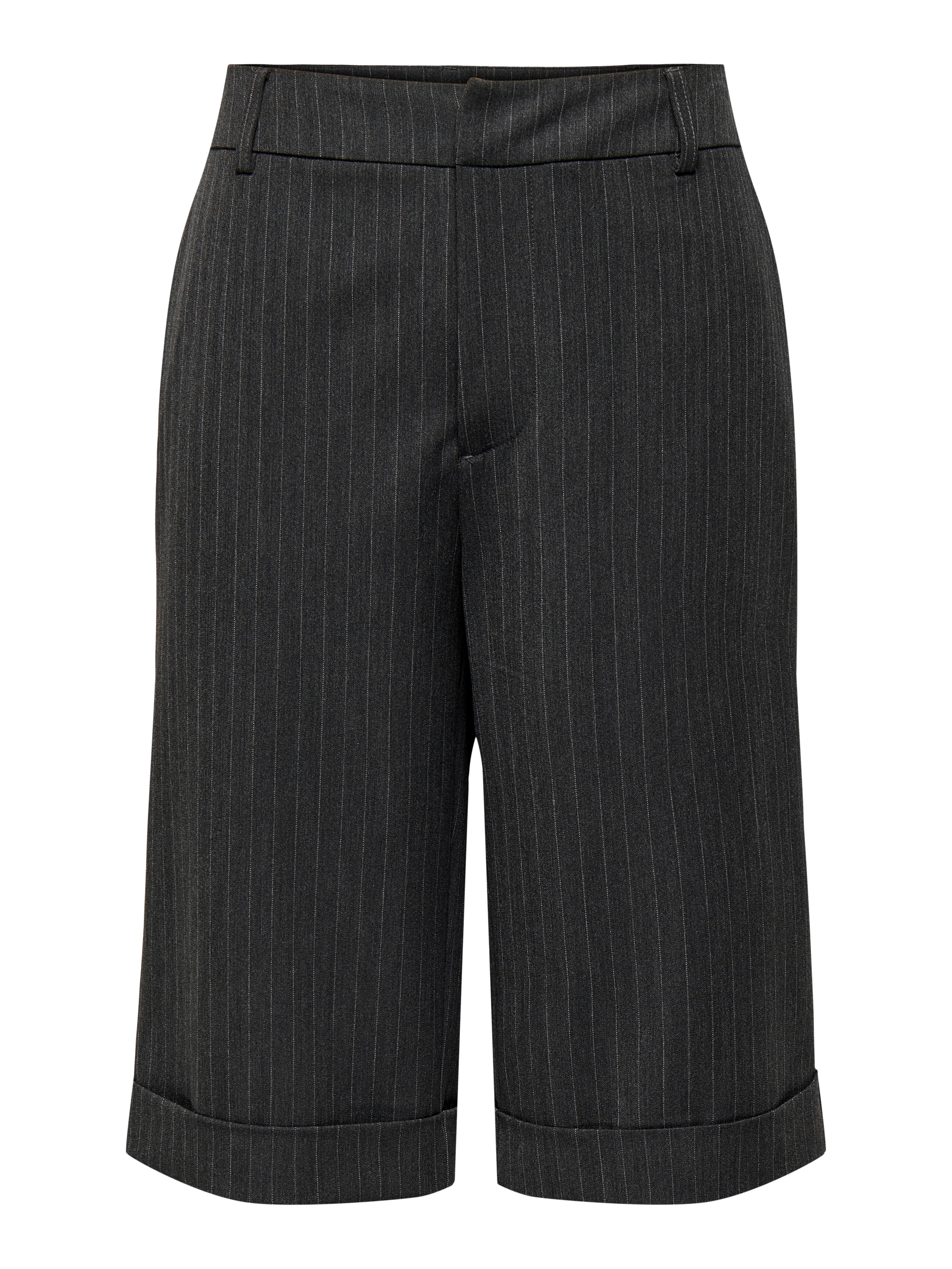 ONLCANA Locker geschnitten Shorts Dark Grey Melange