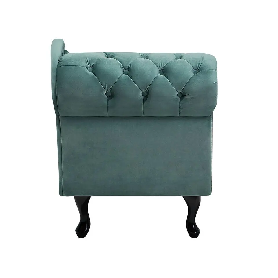 NIMES - Chaise longue - Mintgroen - Linkerzijde - Fluweel