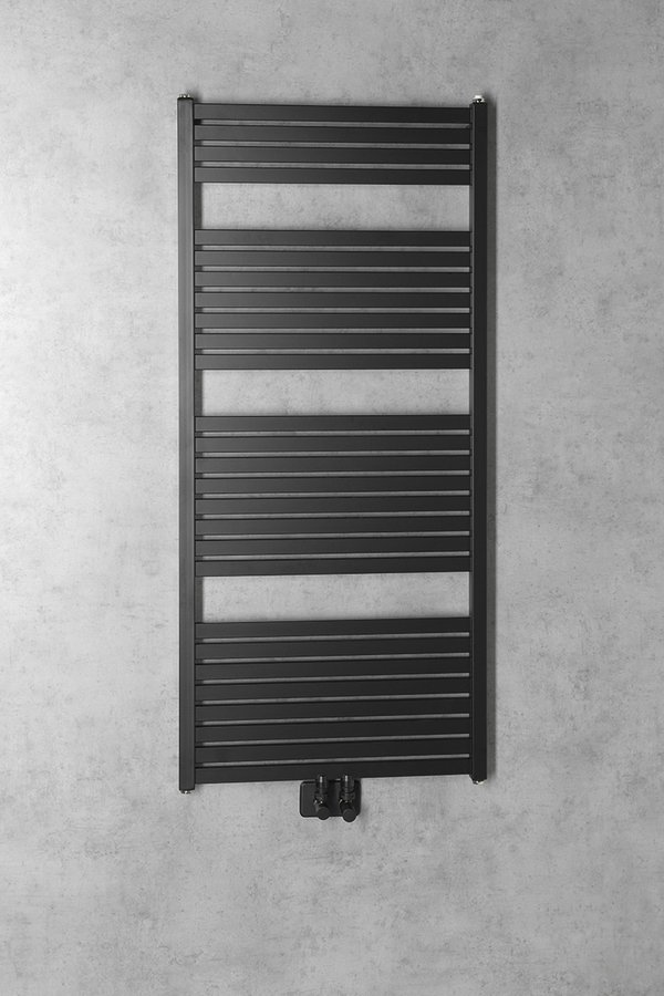 Sapho Tondi radiator zwart mat 60x133cm 730W