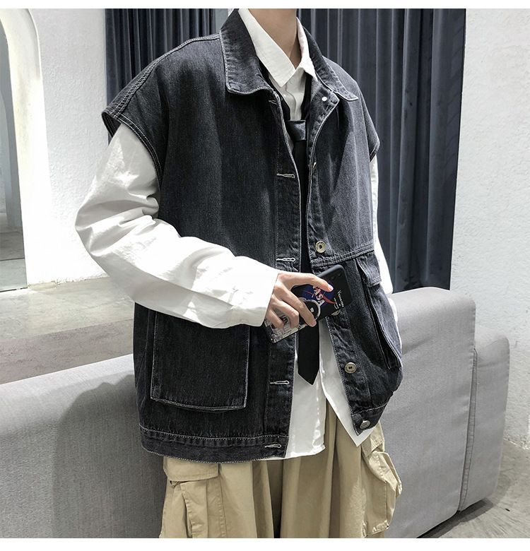 POSI - Denim Cargo Vest